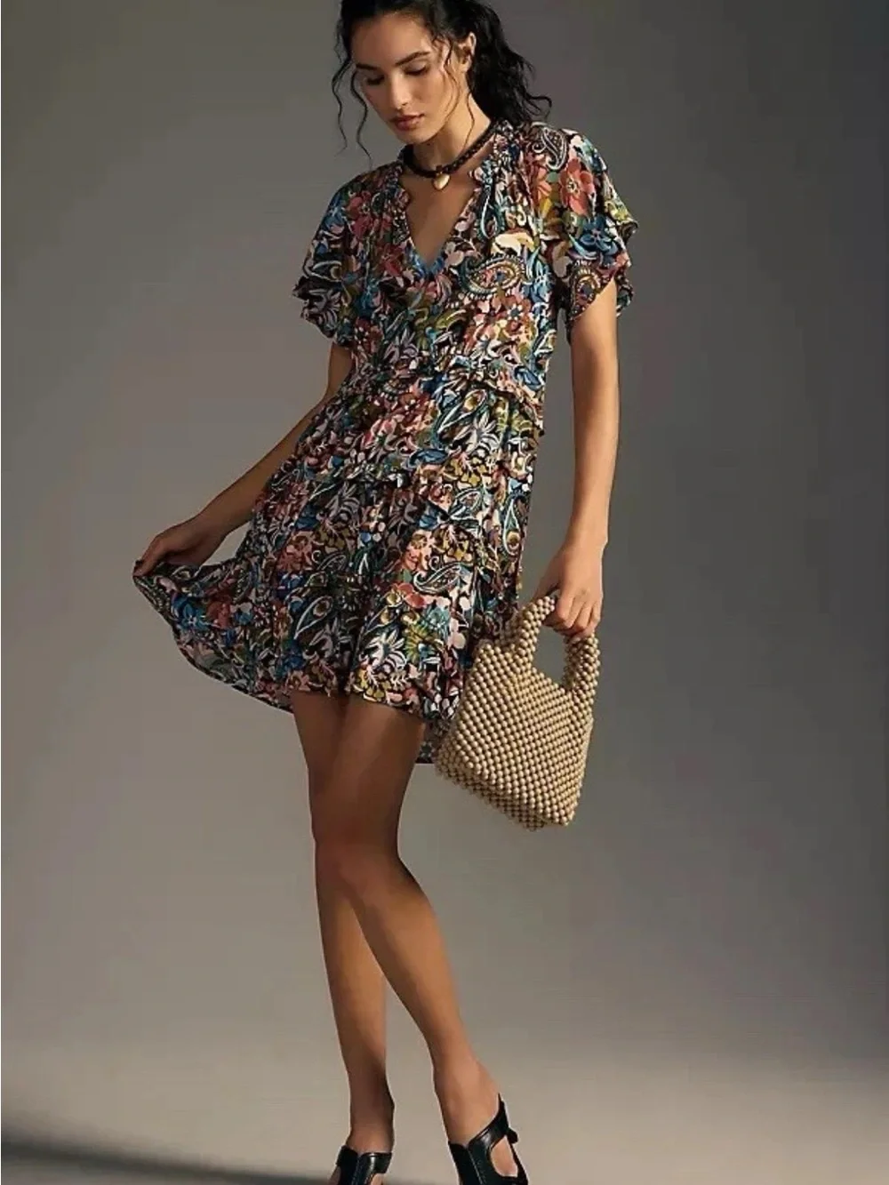 anthropologie petite dresses The Somerset Maxi Dress by - Dark Turquoise flattering smocked waist Short-Sleeve Embroidered Appliqu Midi Dress